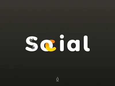 Social Logotype branding design icon logo logotype minimal social society typography