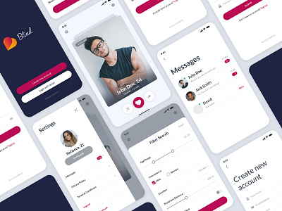 Dating App dating design mobile ui mockup ui vector