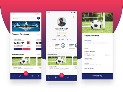 Sports mobile app dailyui dailyuichallenge designs designs psd food app football app mobile app mobile app design mobile ui sports design ui uidesign uiux