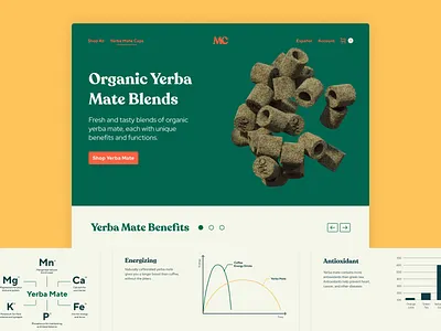 Organic Yerba Mate animation landing motion organic site sustainability ui ux web website