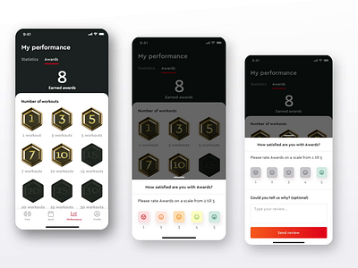 Feedback form app concept design feedback feedback form fitness ios mobile survey ui ux