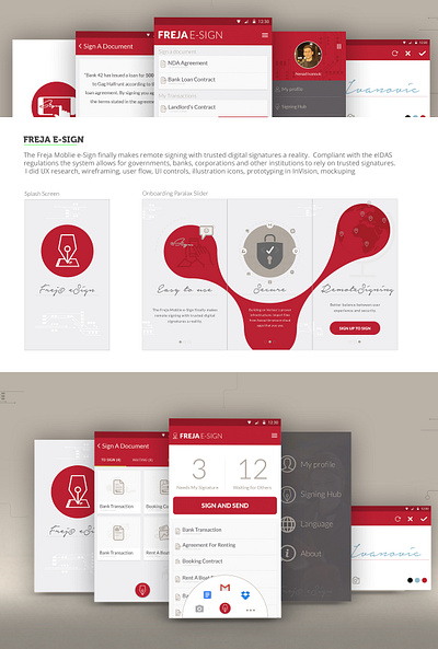 FinTech: Digital Signatures in mobile and iPad app android app bank belgrade contract esignature esignatures fintech google material illustration ios nenad ivanovic red serbia ui ux