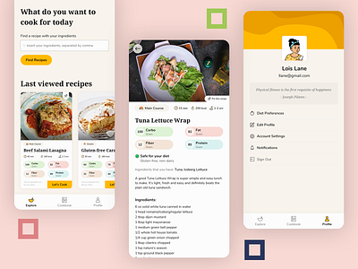 Recipe App - Pumpkin mobile app design recipe app ui ux