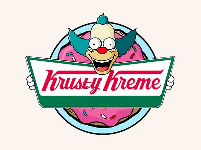 Krusty Kreme Logo 90s