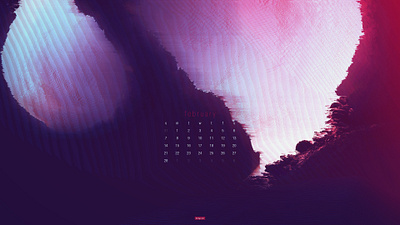 February 2021 abstract artwork calendar download wallpaper