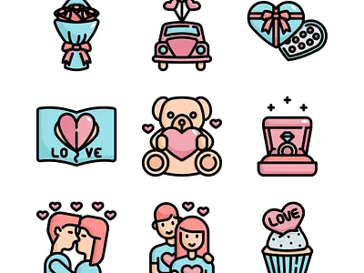Valentine's Day Icon graphic icon icon design icon set icondesign iconography icons illustration valentine valentine day valentines day