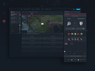 Cybersport batting cybersport design dota2 game interface web