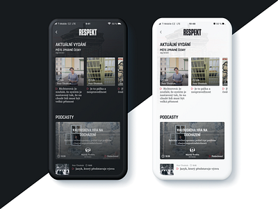 Respekt app app design magazine respekt uiux ux