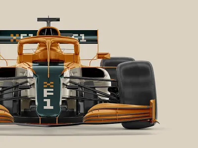 XF1 Car Mock branding checkard checkered flag design logo race car racing