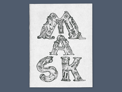 Mask fanzine design dots fanzine illustration magazine typo typography