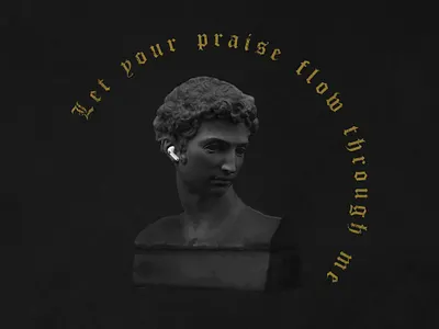 Flowing Praise adobe airpods bust church design digital art digital painting photomanipulation photoshop praise worship