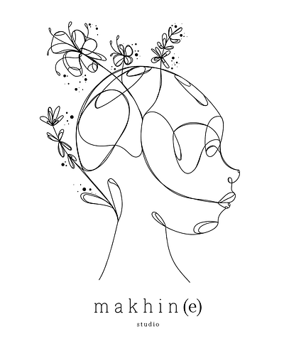 Makhin(e) art studio illustration logo visual art