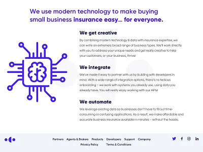 Site section and footer brain branding flat design icon sketch ui user interfaces website website design