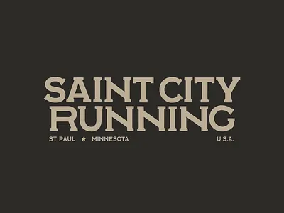 Saint City Running 3 branding minneapolis minneapolis minnesota mn north typography