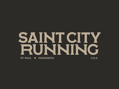 Saint City Running 3 branding minneapolis minneapolis minnesota mn north typography