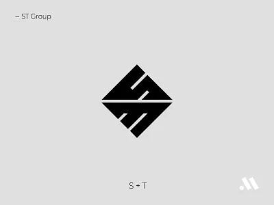 ST Group adobe illustrator branding design flat graphic design logo minimal st typographic typography vector