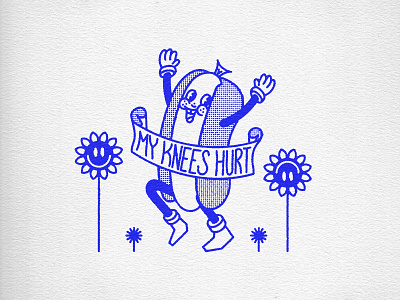 My Knees Hurt illustration running