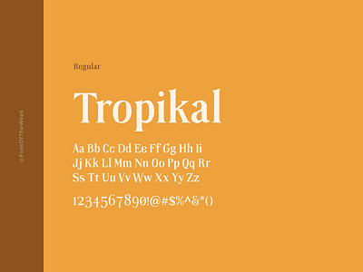 Tropikal app design design design inspiration font font inspiration font of the week fotw free fonts free typeface google fonts graphic design interface type inspiration typeface typography ui user experience user interface ux web design