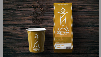 Lighthouse Coffee Co. Packaging apparel branding clothing design graphic graphic design illustration illustrator logo minimal package mockup packaging vector