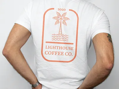 Lighthouse Coffee Co. Merch apparel branding clothing design icon illustration illustrator logo minimal vector
