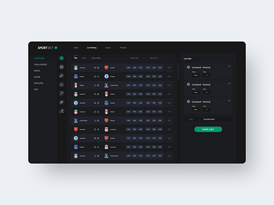 Leaderboard Dark UI betting dailyui ui