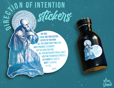 "Direction of Intention" Prayer - Sticker catholic christian design francis de sales jesus oblates of st. francis de sales prayer salesian sticker