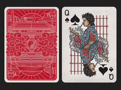 Q of ♠️ 90s card deck design digitalillustration drawing fan art graphicdesign illustration illustration art illustration design illustrator movie playing card playing card design portrait prison prisoner queen spades vector