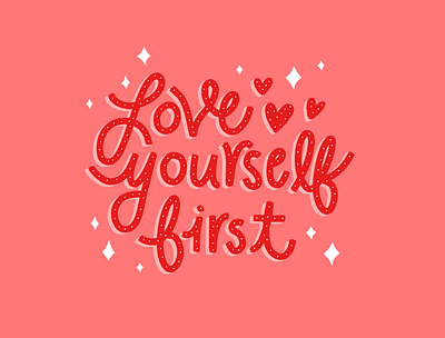 Just remember to design hand drawn handlettering heart illustration love yourself type typography valentines valentines day