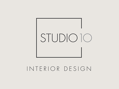 Studio 10 Logo branding colorado denver interior interior design logo interiordesign logo logo design minimal studio studio logo