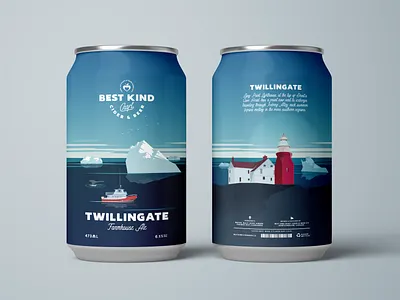 Twillingate Newfoundland Beer Can Design beer art beer branding beer can beer label canada cider art cider branding cider can cider label illustration package design packagedesign packaging design vector art vector illustration vectorart