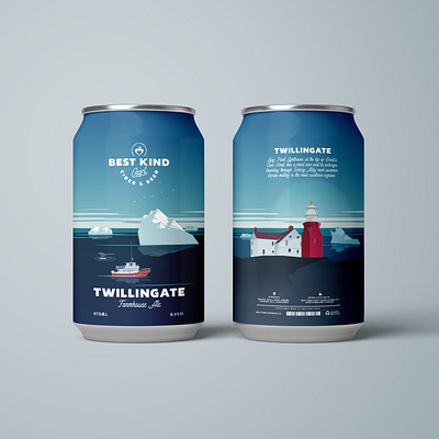 Twillingate Newfoundland Beer Can Design beer art beer branding beer can beer label canada cider art cider branding cider can cider label illustration package design packagedesign packaging design vector art vector illustration vectorart