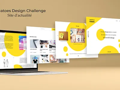 Cacatoès Design Challenge - News website adobe xd cacatoes cacatoes challenge challenge design designer news newsfeed newspaper ui ui design