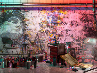 BASQUIAT EXHIBIT 3d basquiat cgi color graffiti graffiti art graffiti digital paint spray spraypaint urban art