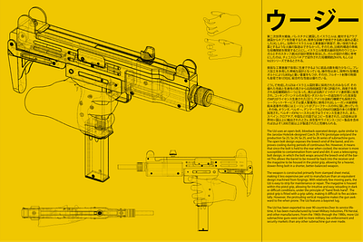 Submachine Uzi 3d art design graphicdesign illustration illustrator industrial industrialdesign modelling photoshop product