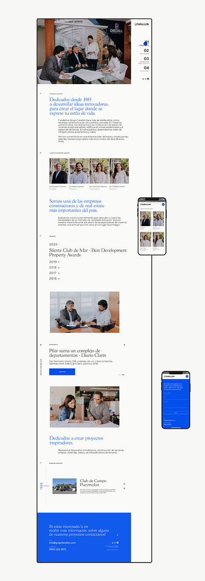 Grupo Farallón - Website Redesign branding design graphic design photograhy real estate team web website website design