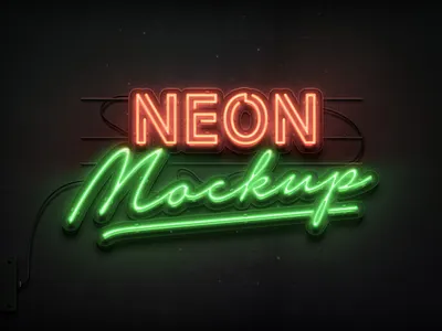 Neon Sign Effect 2 - Premium Collection 3d 3d text mockup 80s 80s style design neon neon colors neon effect neon light neon photoshop neon sign retro text retro text effects