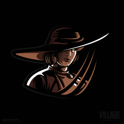 Lady Dimitrescu capcom dmitry krino hat human face mascot logo portrait resident evil resident evil village sport logo vampire