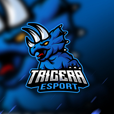 Tricera mascot logo esports branding design esport esport logo gaming illustration illustrator logo mascot vector