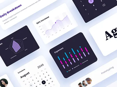 Dashboard Component Array branding clean color design design system design systems flat logo typography ui ux