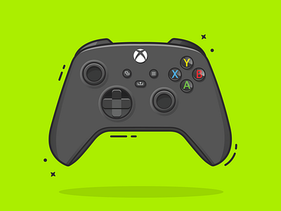 Xbox Series X Controller console controller flatdesign gaming graphic design illustraion illustration illustrator microsoft minimal vector vectorart xbox