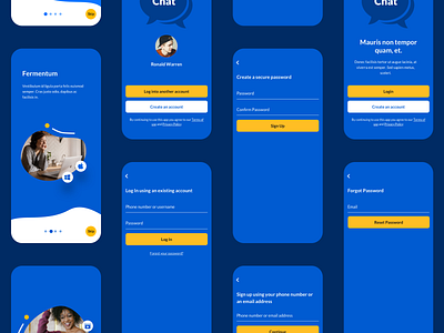 Chat App UI Template II app app interface app ui design app ui templates appdesign appui chat chatapp chatting chatui interface start template templates ui ui kit ui template ui ux uidesign uiux