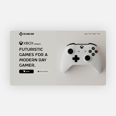 GameShop Xbox Homepage adobe xd games ui ux webdesign