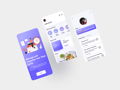 Task Manager app design card concept illustration mobile mobile app onboarding task task management app tasks manager to do app ui uidesign ux