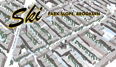 Fun for the Snow Day brooklyn brooklyn nyc drawing illustration nyc park slope snow