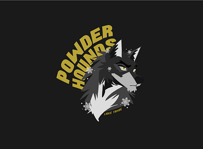 Powder Hounds apres design graphic design heyhaygoods illustrate illustration illustrator lake tahoe mountains procreate ski tahoe typography