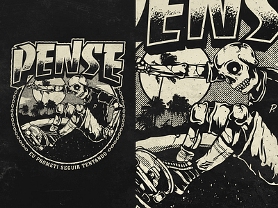 Pense apparel band hardcore illustration illustrator merch pense skateboard t shirt trasher vector