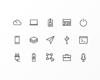 Tech Icon Collection code computer connect design icon phone tech technology ui vector website work