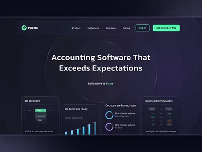 Iterative website evolution for Puzzle dashboard design designer figma figma designer homepage design insights landing page design ui ui design ui designer uiux ux website design