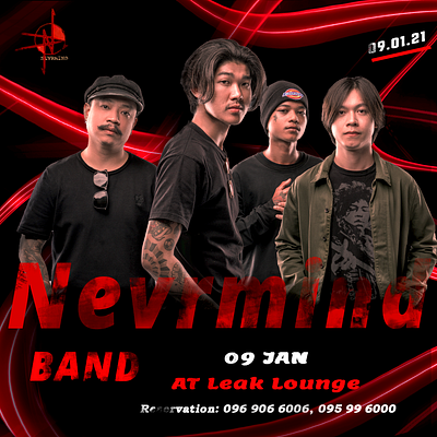 Nevrmind is a Music band in Cambodia. band khmer music photoshop poster