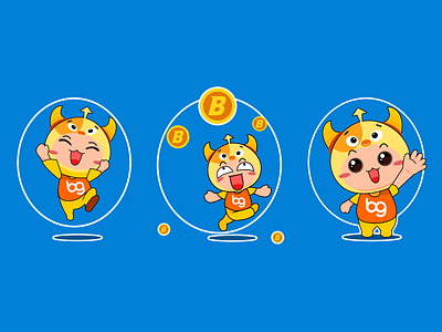 Blockchain-Mascot design illustration